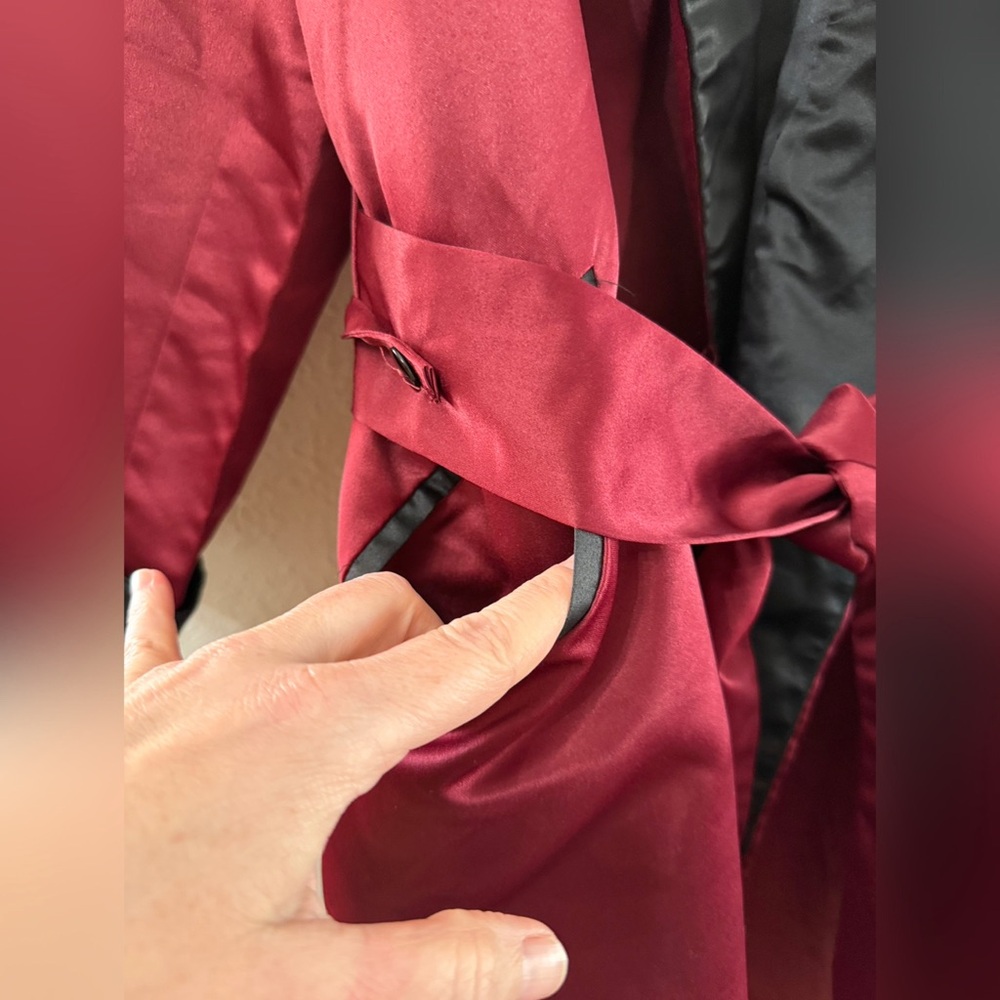 Duke & Digham Vintage Men's Satin Smoking Robe Jacket - Picture 2 of 14